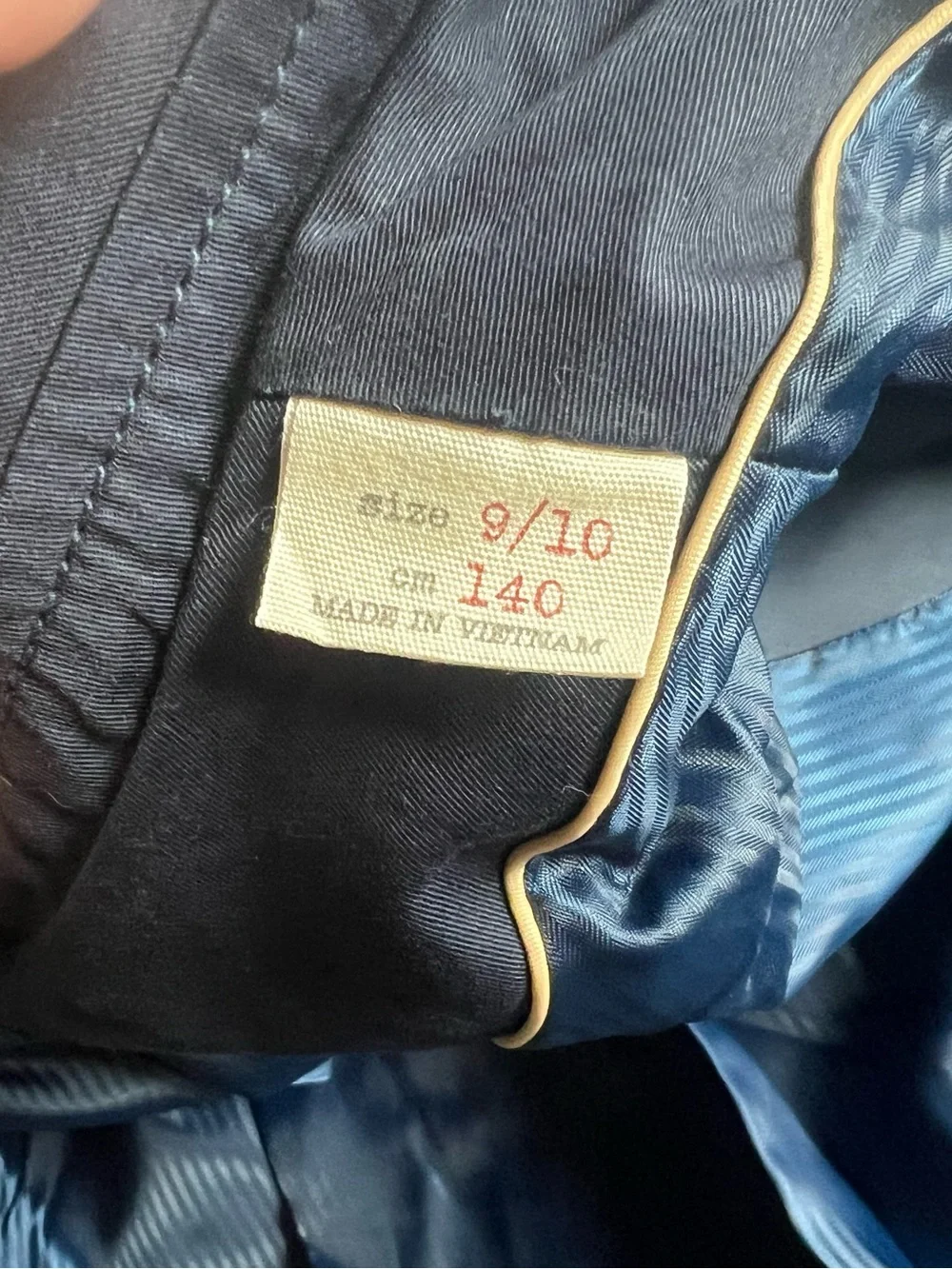 NWOT ZARA Kids Dark Blue Trench Coat Girls size 9-10 Water Resistant